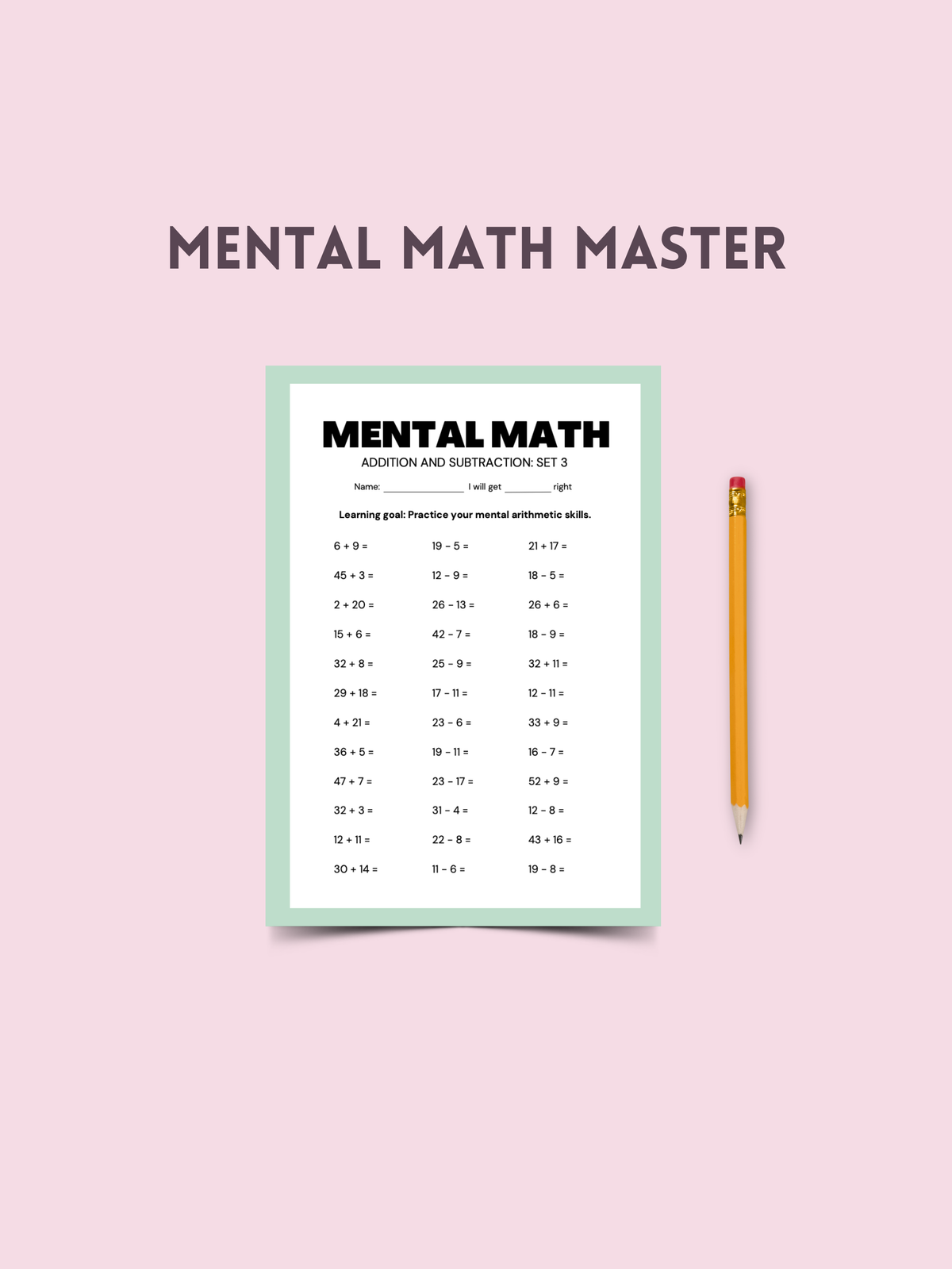Mental Math Master