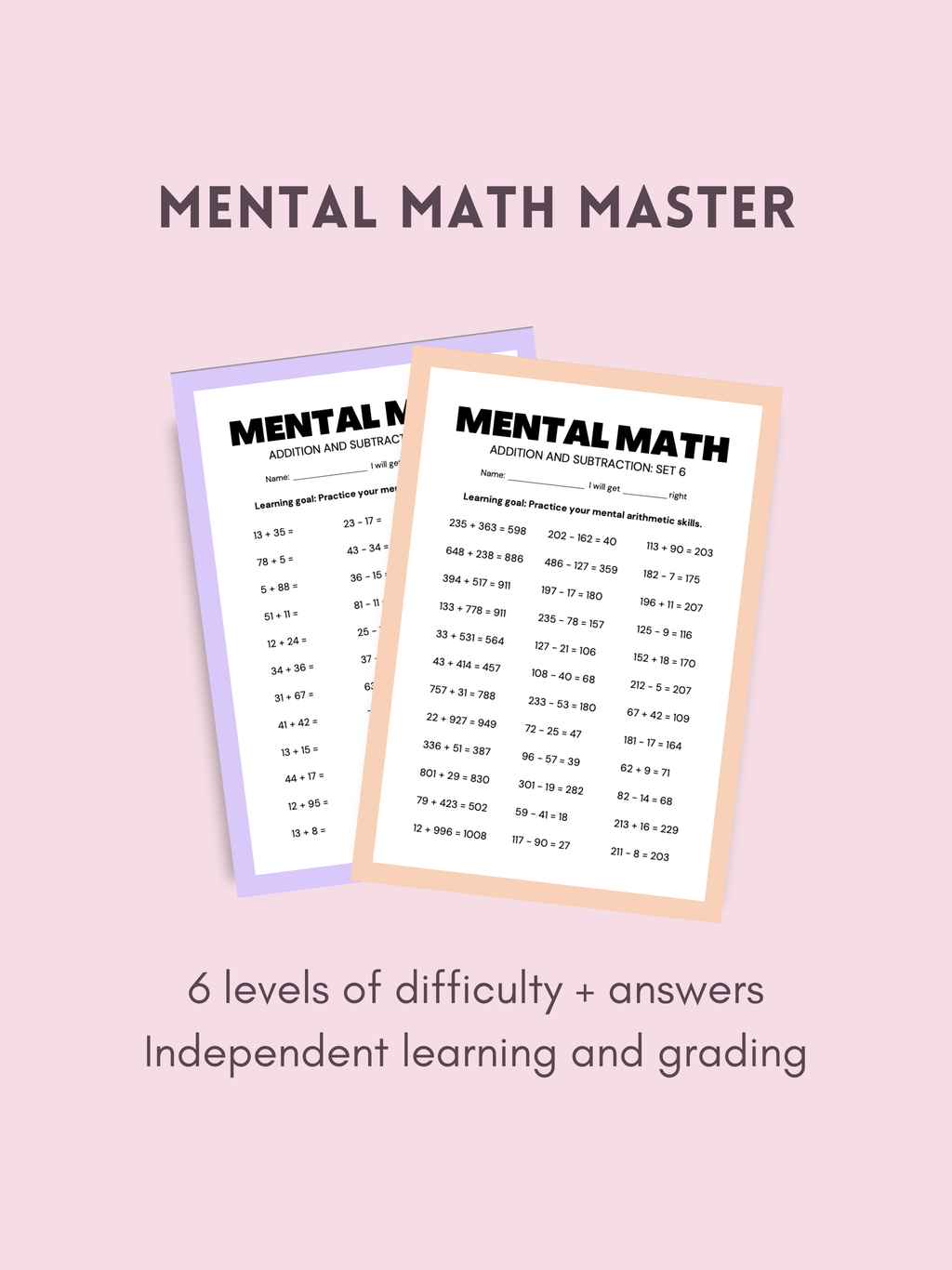 Mental Math Master